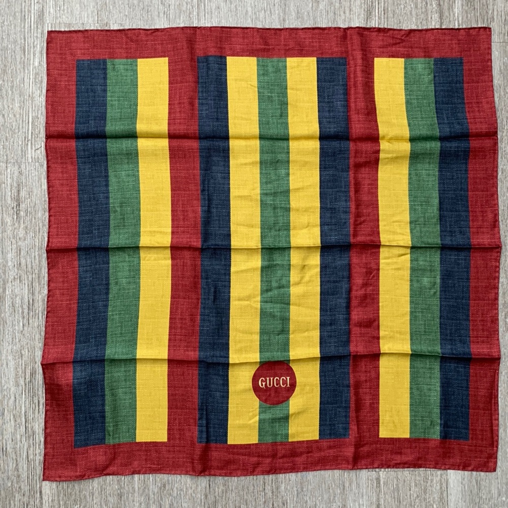 New with tags Gucci  Scarf striped silk scarf